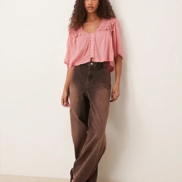 05 Free People Luna Top Mauve Glow NWOT Size Medium - Picture 4 of 9